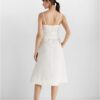 Women's Belted A-line White Dress - Image 4