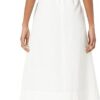 Women's Belted A-line White Dress - Image 5