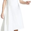 Women's Asymmetrical White Dress